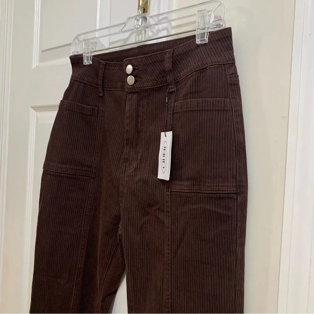 Cider Brown and Black Striped Pants Size Medium to Large NWT - Image 6