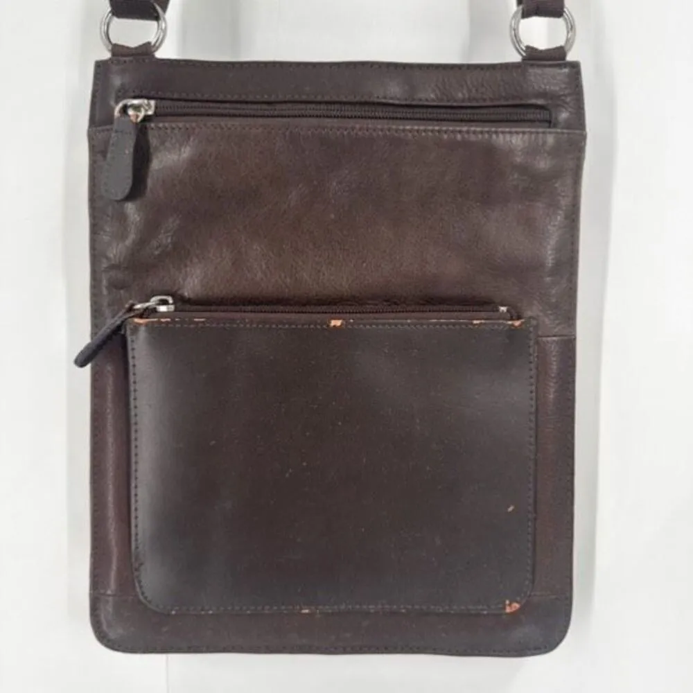 Vintage 90s Wilsons Leather Crossbody Bag‎ Brown - Image 2