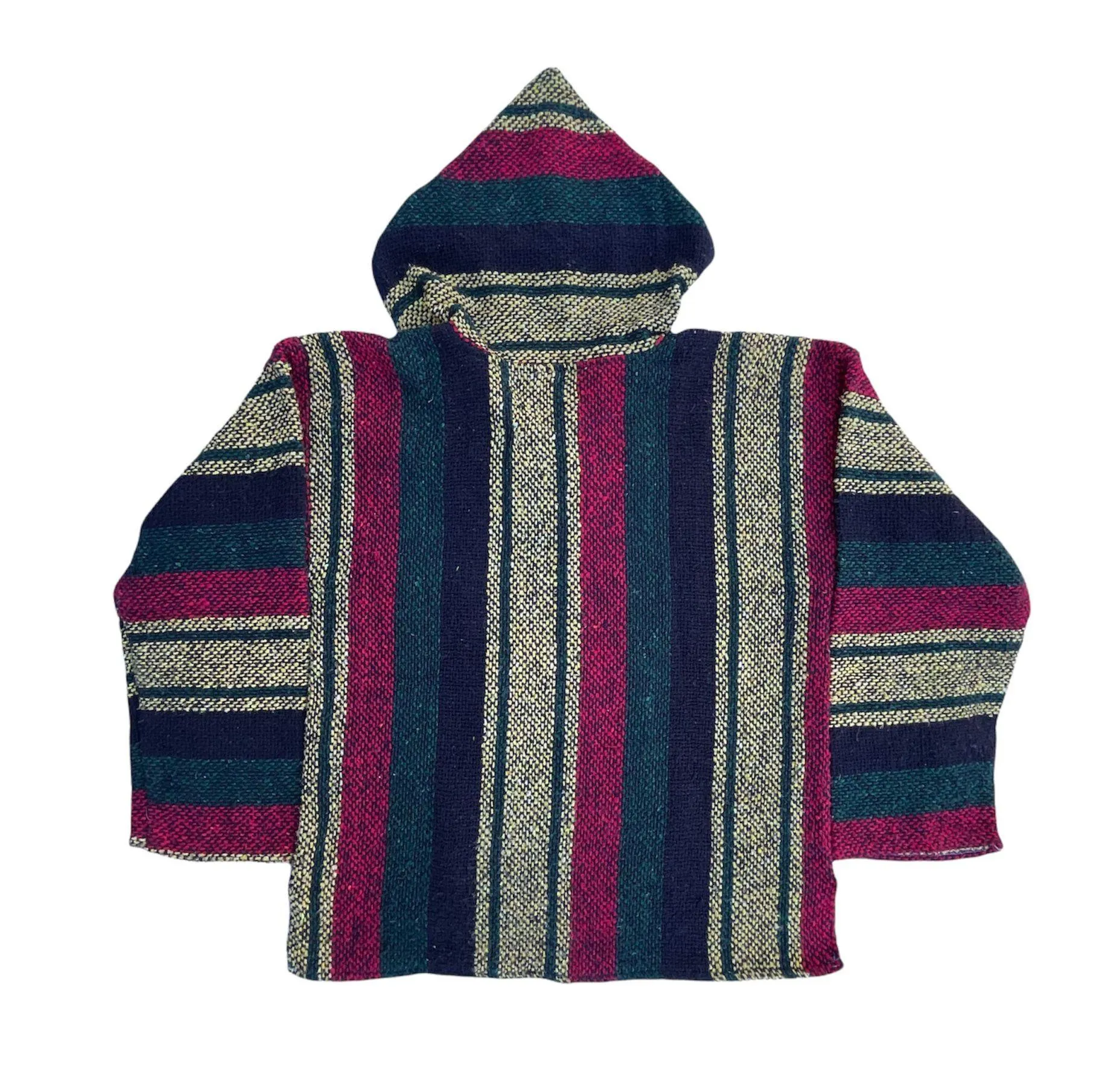 Red Yellow Green Rasta Baja Pull Over Hoodie Size Medium Unisex Medium - Image 2