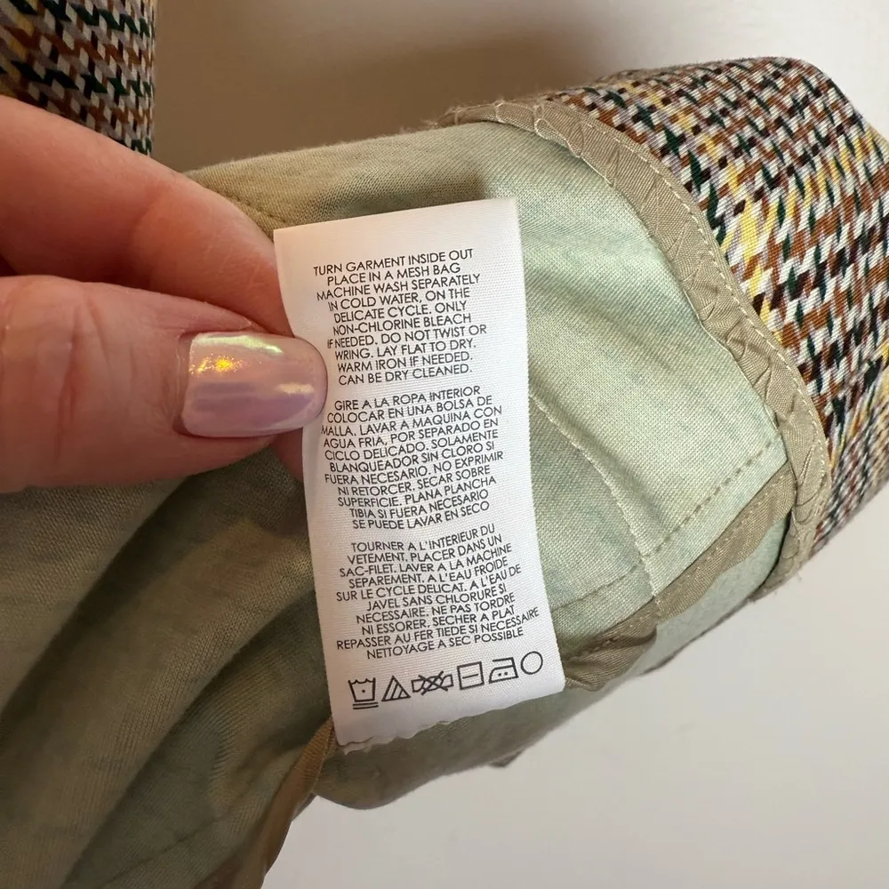 CAbi Pastime Blazer Jacket Multicolor Plaid Stretchy Rayon Blend Women's Size 0 - Image 12