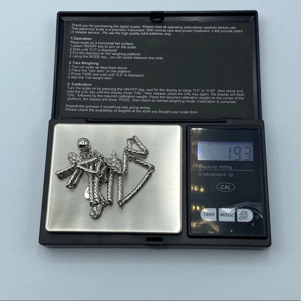 Nolan Miller Silver Dangle Necklace - Image 7