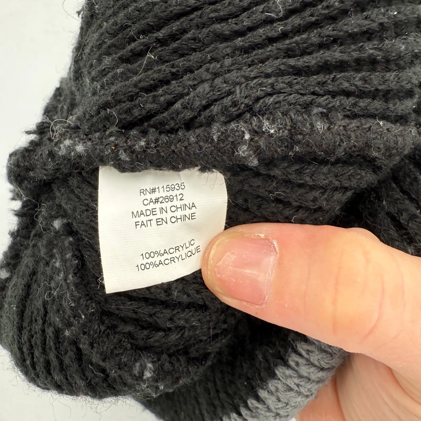 Smith Black & Grey Striped Acrylic Beanie - Image 2