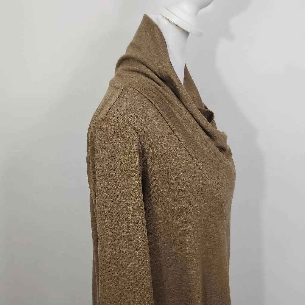 LOGO by Lori Goldstein Brown French Terry Cowl Neck Top Size XS - Image 4