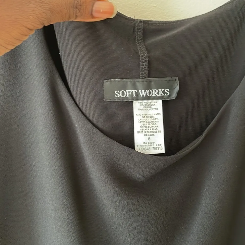 Soft Works Black Gown With Cape Size 8 - Image 3