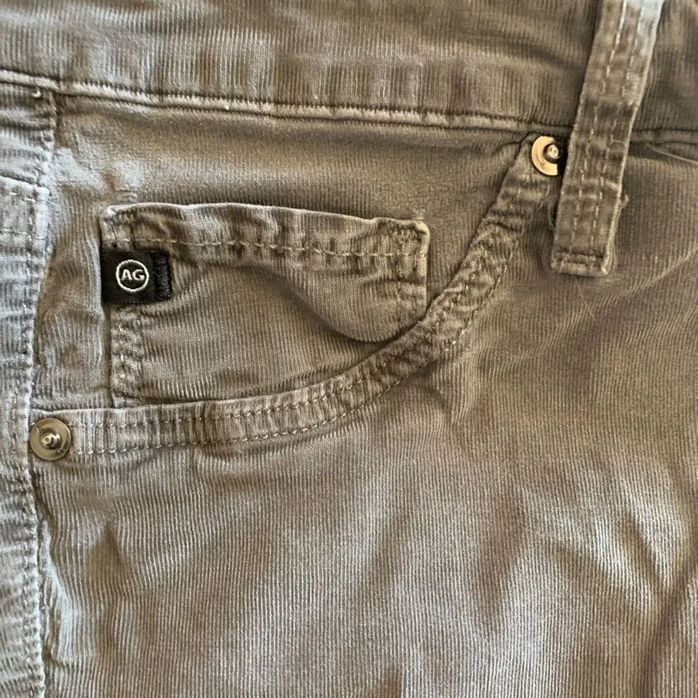 AG Adriano Goldschmied skinny Cord super skinny Leggings Grey Size 28R - Image 12