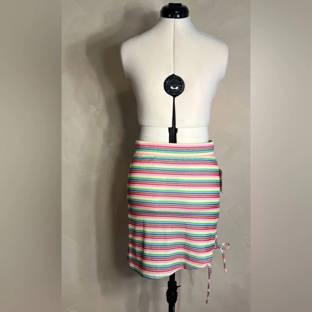 Target Pride Women's Asymmetrical Rainbow Striped Pull On Casual Mini Skirt|Sz:M - Image 5