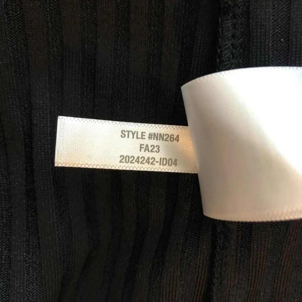 Madewell Womens Ribbed Cutaway Crewneck Tank True Black L - Image 8