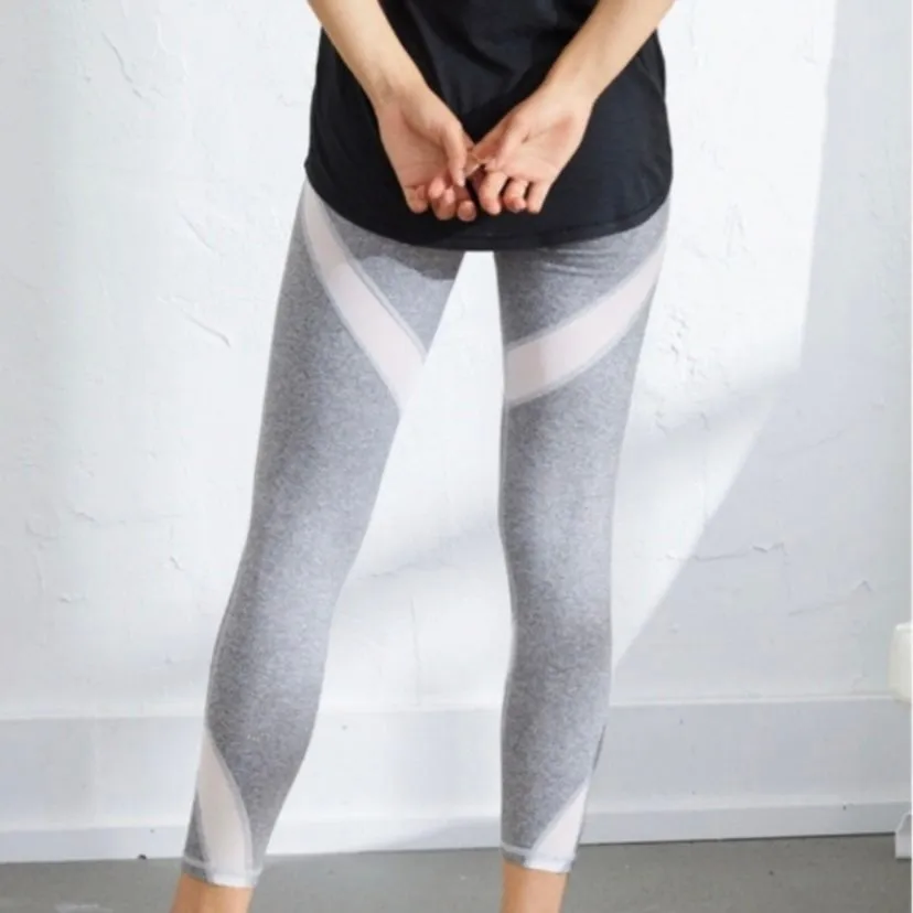 🩶Aerie by American Eagle Grey Mesh Athletic Leggings - Image 2