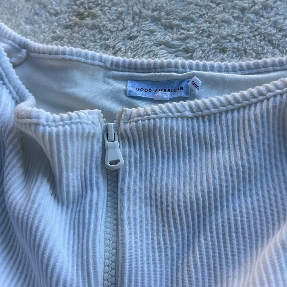 Good American white ribbed Henley bodysuit size 0 - Image 5