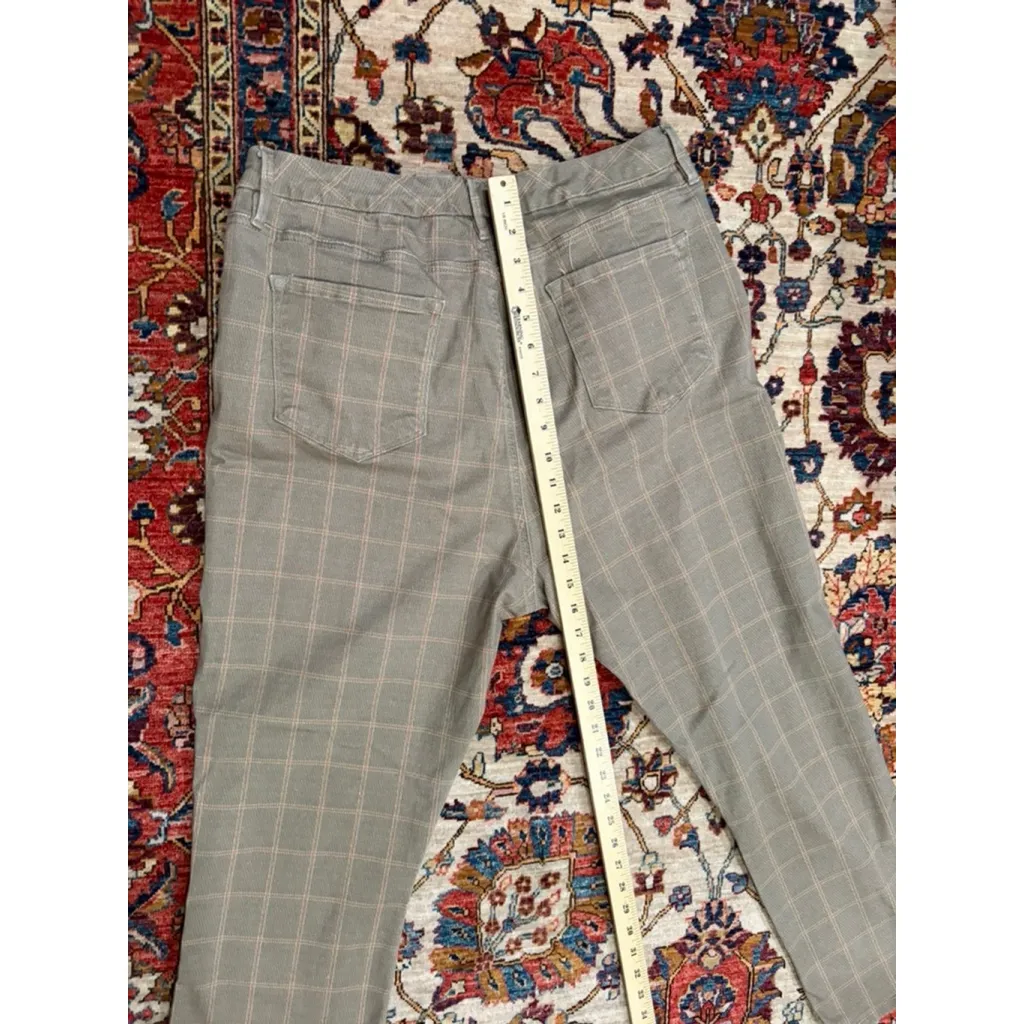 FRAME Plaid Stretch Skinny Pants Women’s Size 33 Tan Beige Check Trousers - Image 8