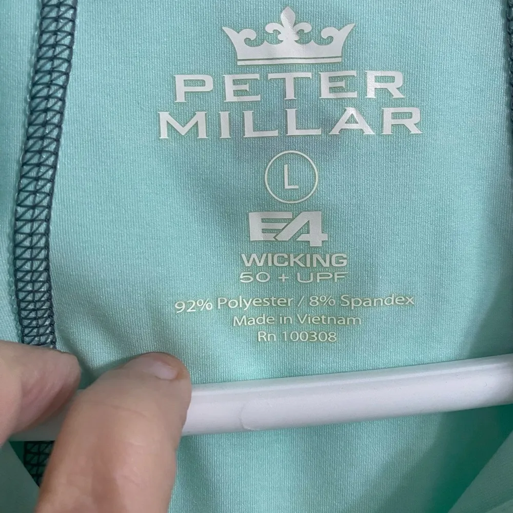 Peter Millar Women's E4 Wicking 50 UPF green   Golf shirt L - Image 3