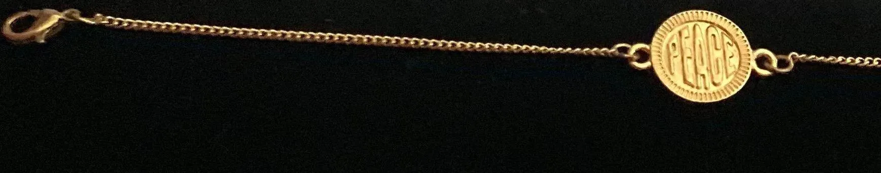 2 Bracelet love & peace features the word Gold - Image 5