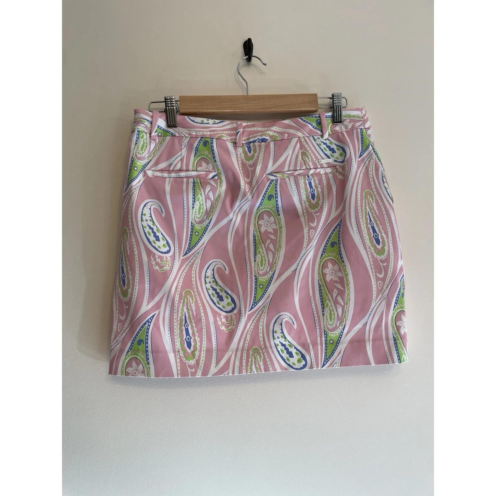 Ralph Lauren Polo Golf Skirt Skort Women Size 4 Pink Paisley Active Tennis Lined - Image 2