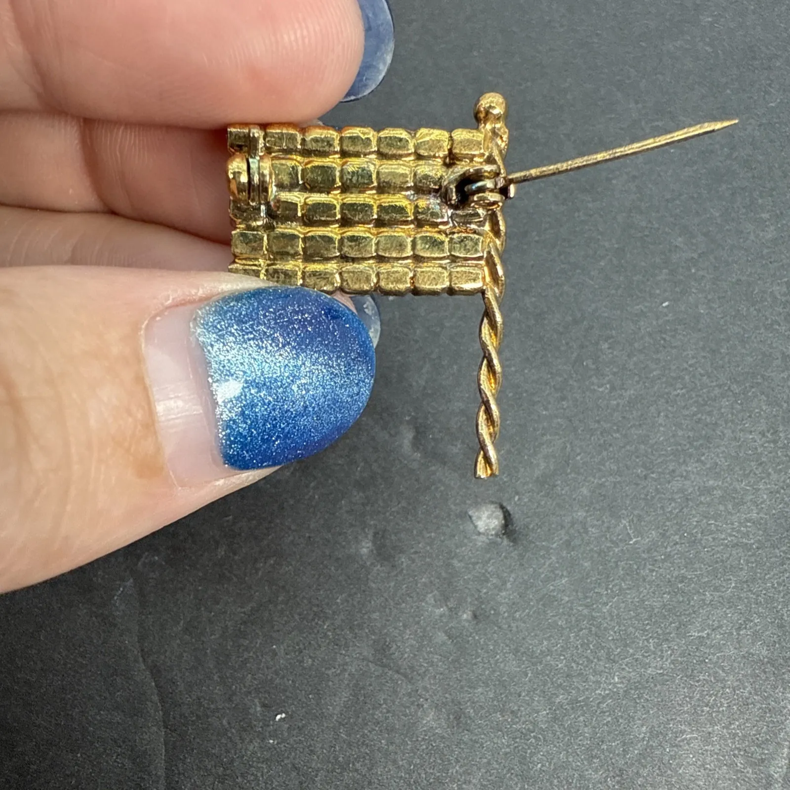 USA Patriotic American Flag Brooch Pin Red Blue Clear Rhinestone 4th of July - Image 7