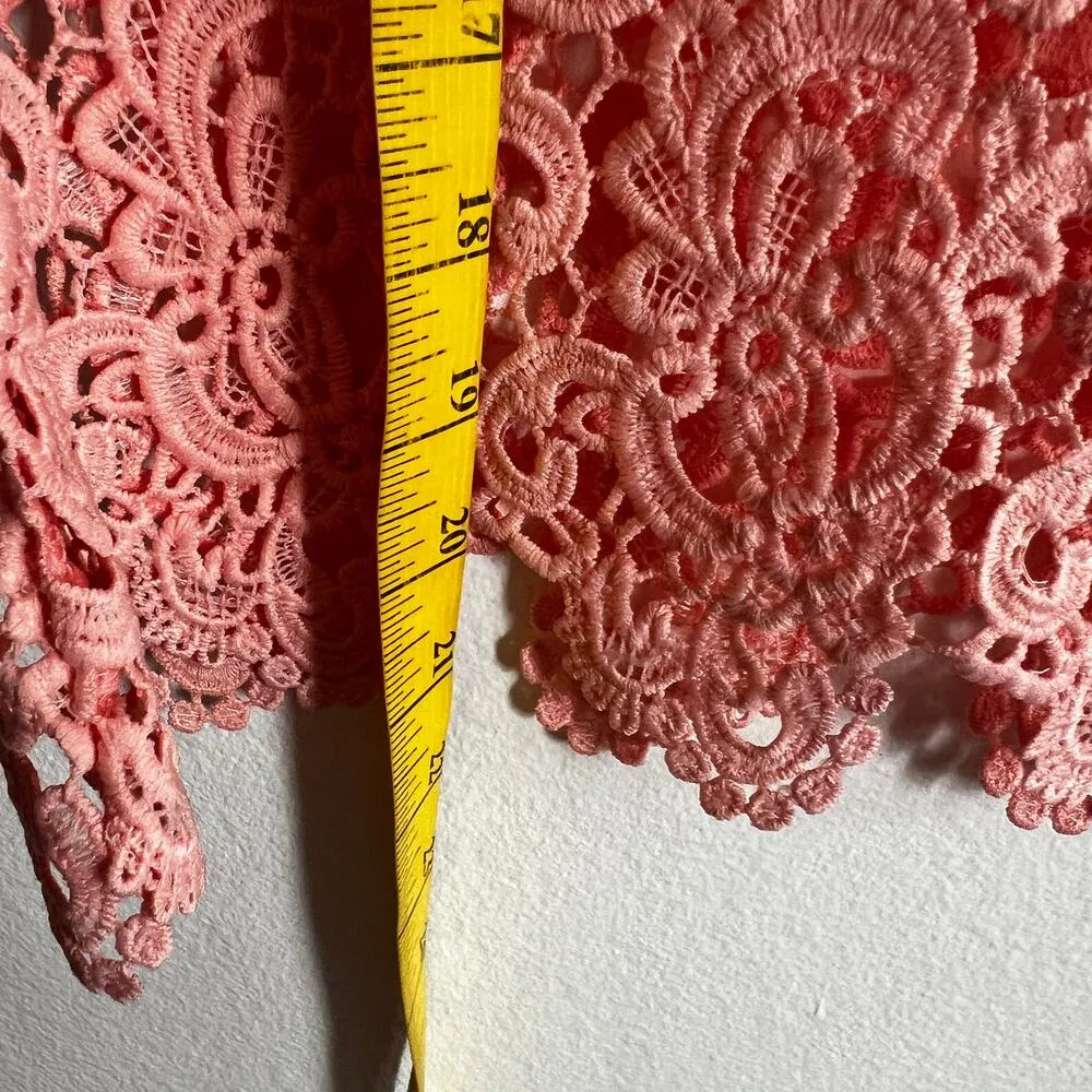 Pink Lace Sheer Top, Coquette, Balletcore, Romantic, Soft Girl, Fairycore, Small - Image 4