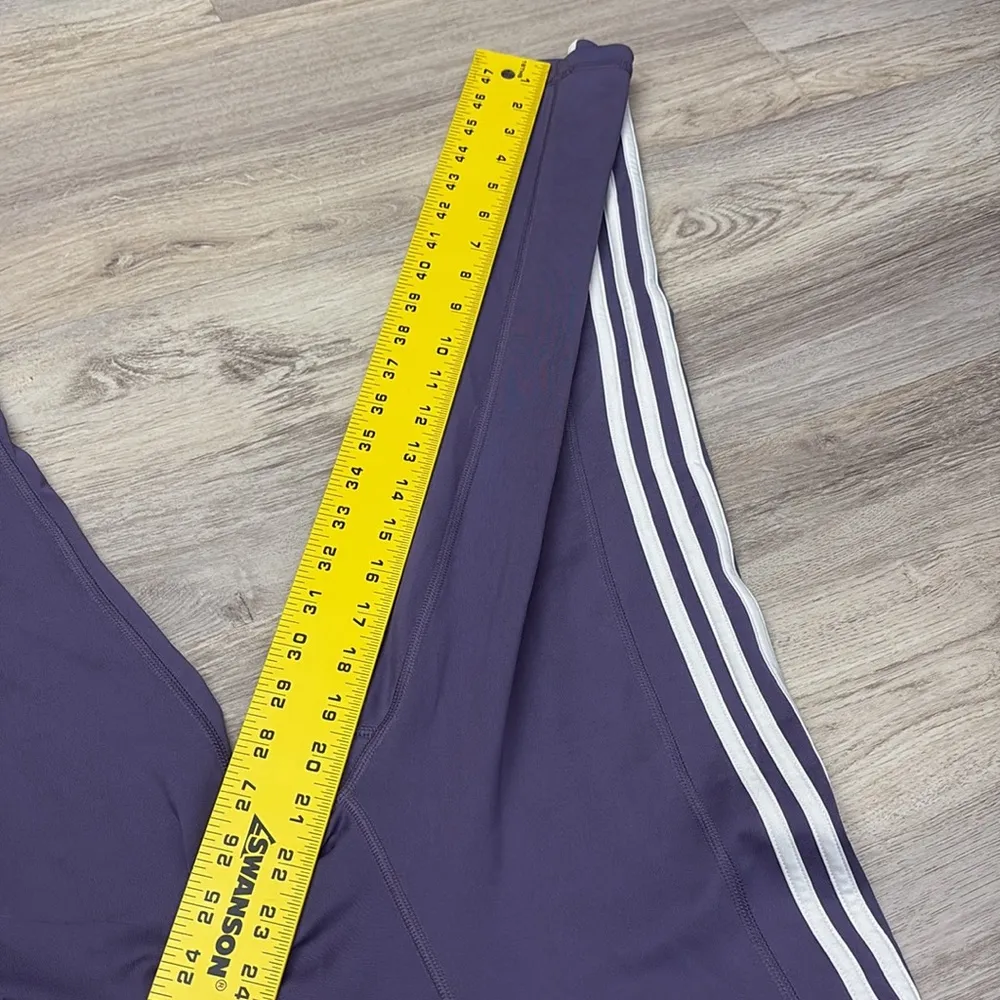 Climalite Light Purple with With Stripes Cropped Leggings Size Small - Image 9