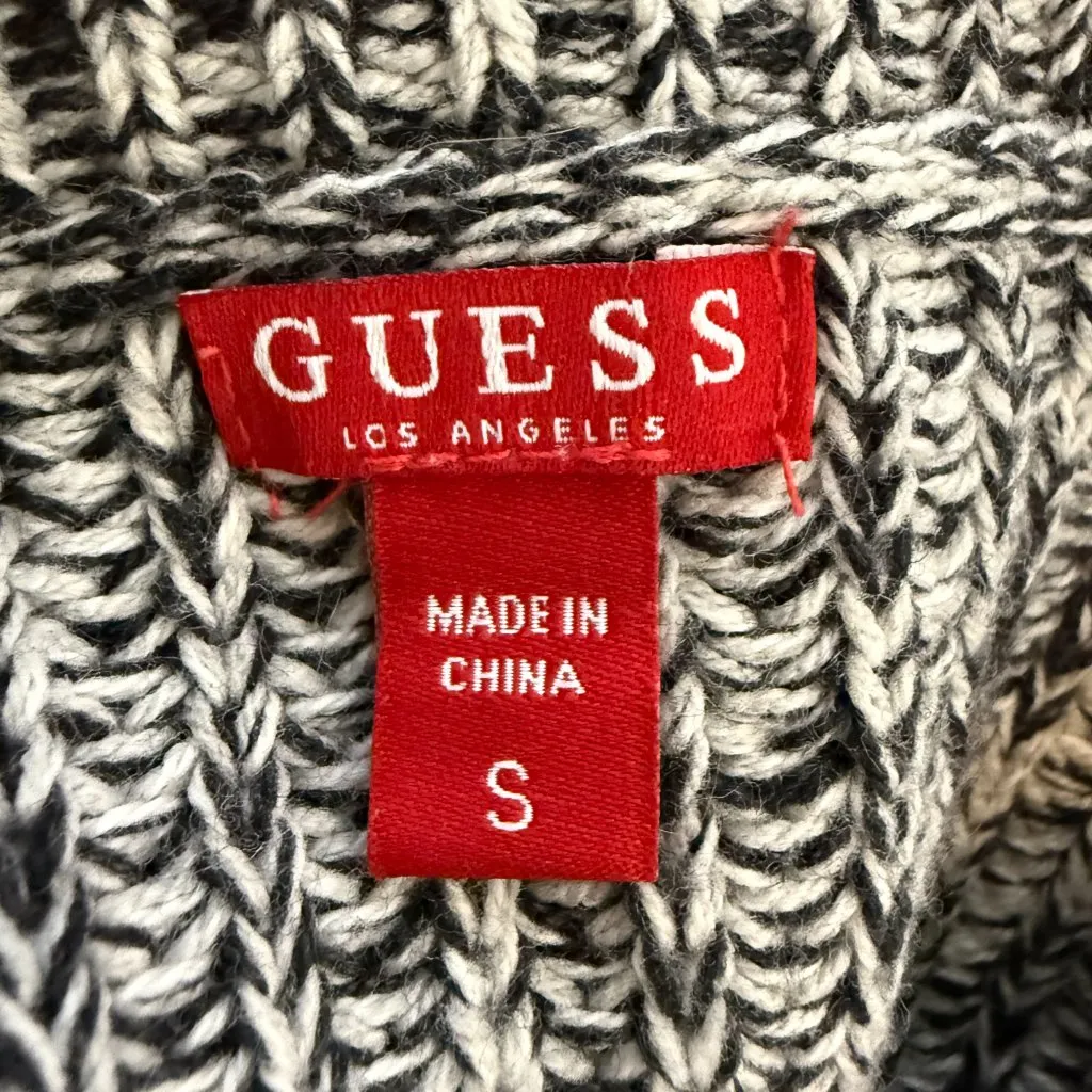 Vintage Guess Y2K Lace Up Crewneck Sweater Pullover Women's Small Gray Retro 00s - Image 13