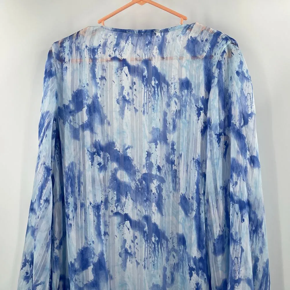 CARAMELA Beach Coverup Small Duster Kimono Longline Open Cardigan Sheer Resort - Image 7