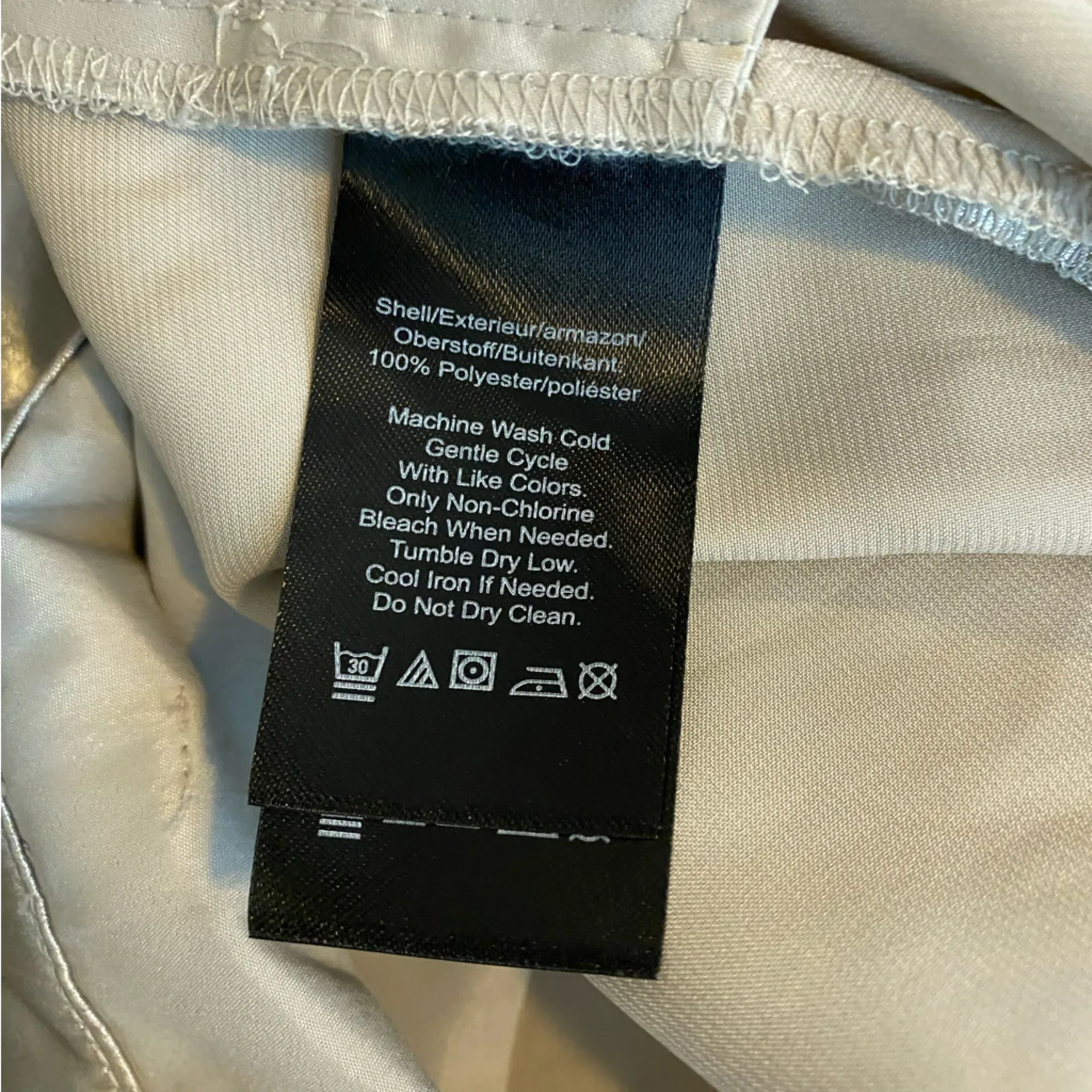 Donna Karan Pearl‎ Foil Pleated Metallic Oyster Wide Leg Pants size 8 old money - Image 4