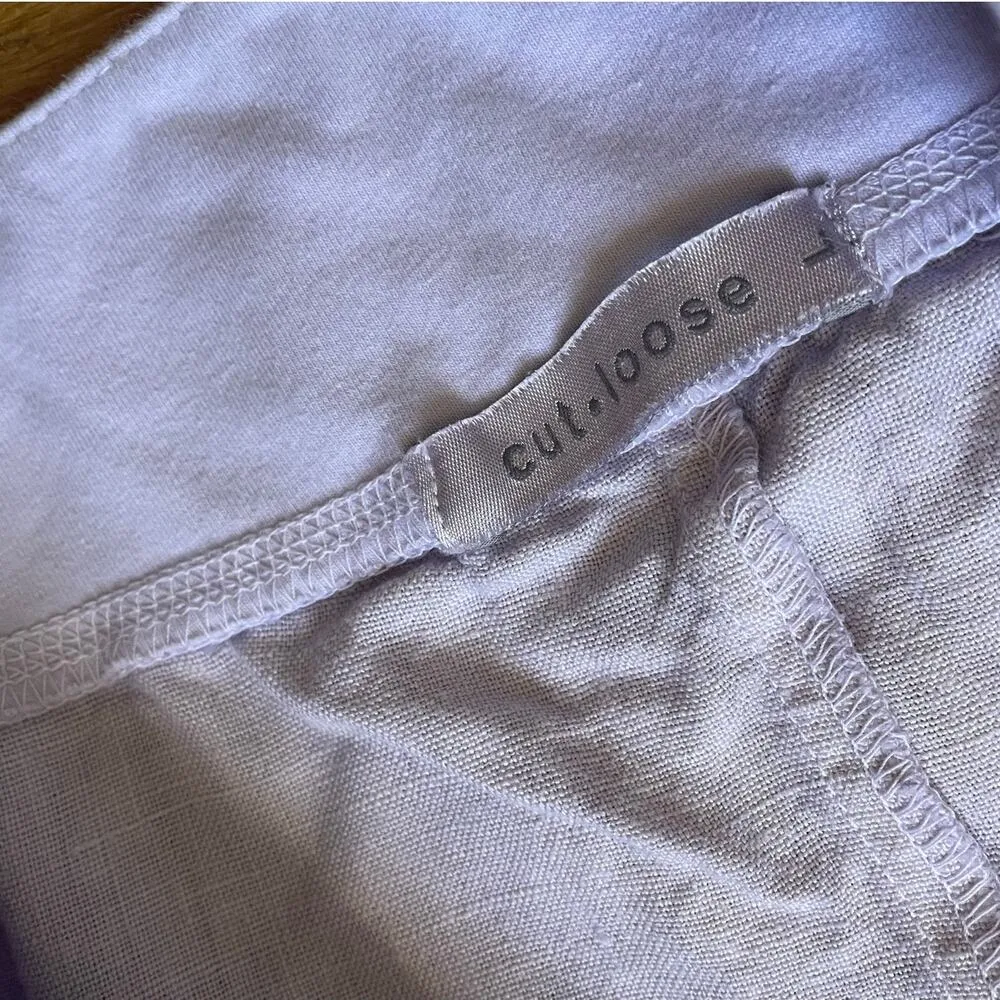 cut.loose Linen & Cotton Lilac Purple Knee - Image 4