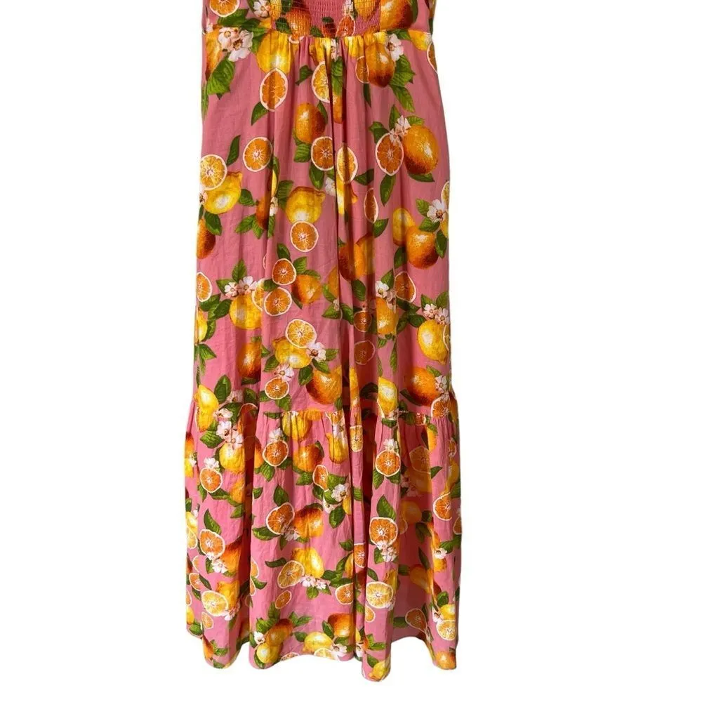 TALBOTS TIERED MAXI DRESS - LEMONS AND ORANGES - Image 14