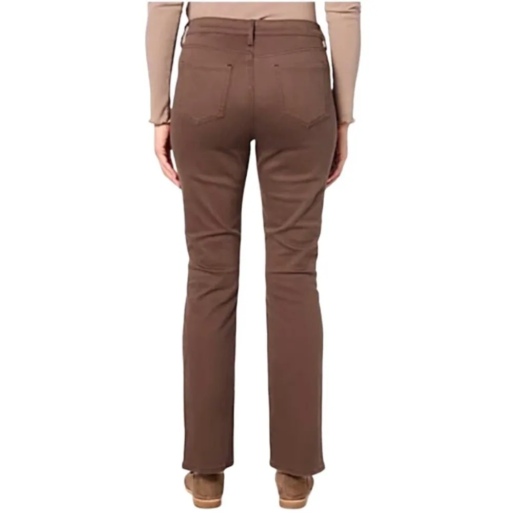 NYDJ- “Billie Mini Bootcut” High Rise Jeans in Coffee Bean Brown- Size 12 - Image 2