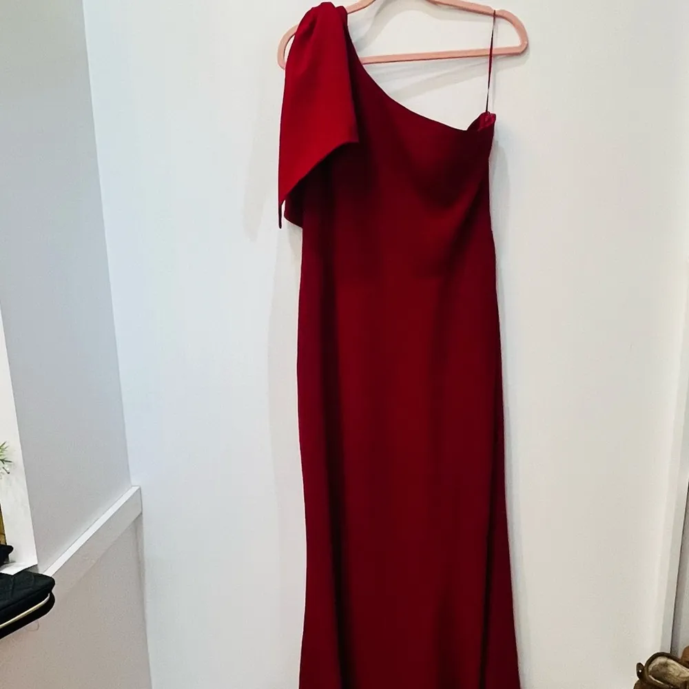 Dress the Population one strap Georgina Gown cocktail formal GARNET sz XL - Image 3