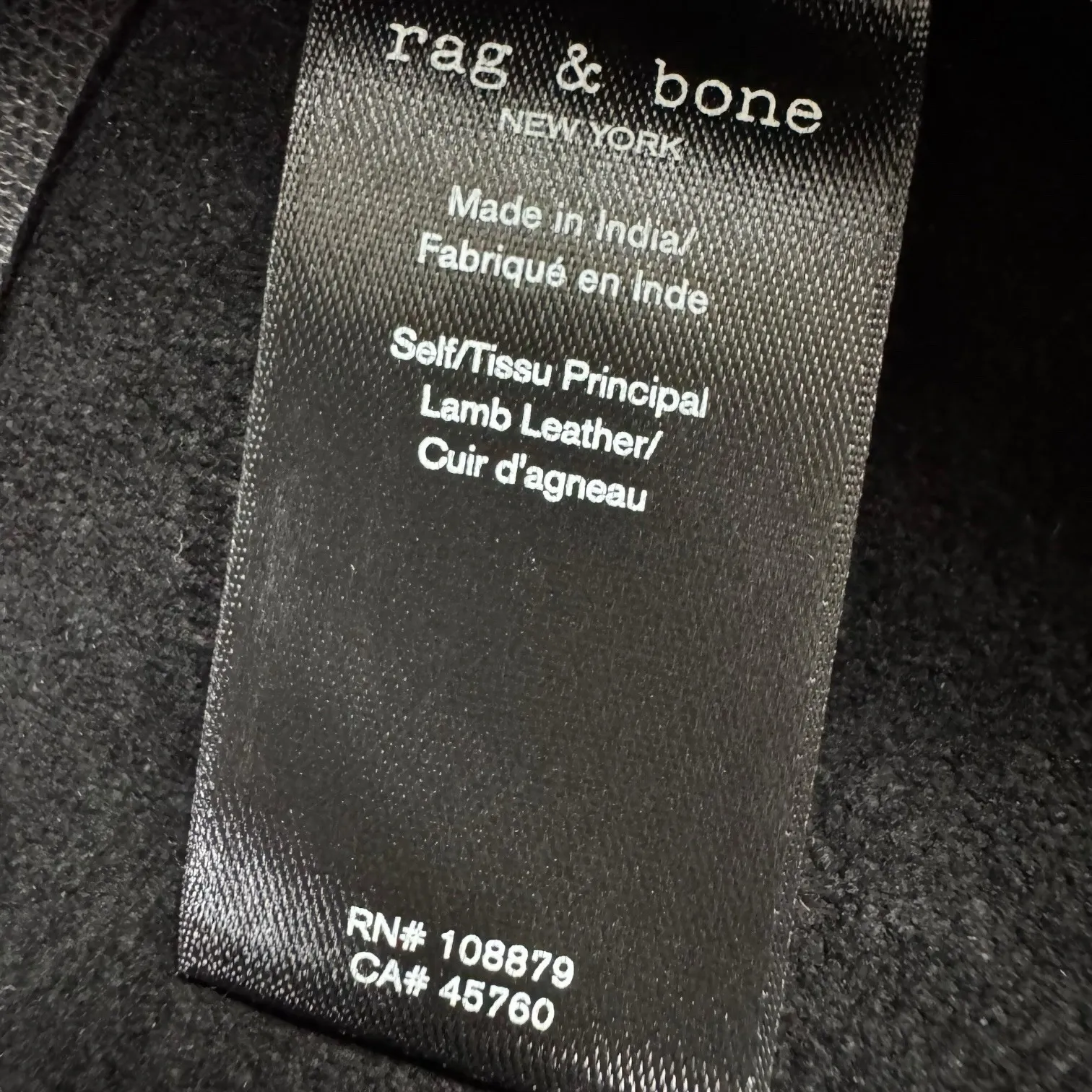 Rag‎ & Bone Jack Leather Button Down Shirt Blouse Shacket Black Sz M NWT $795 - Image 4