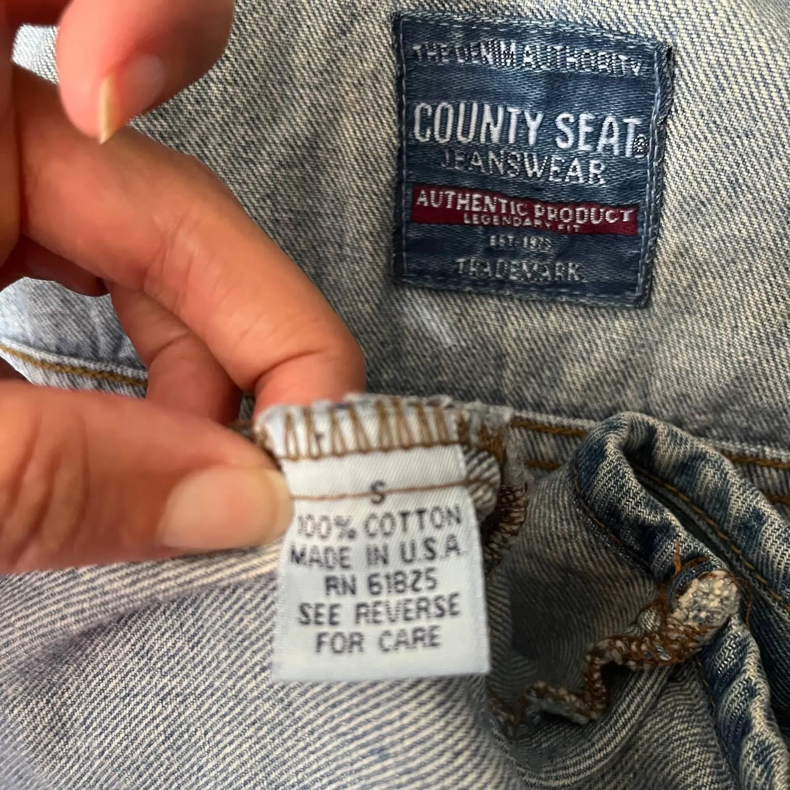 Vtg County Seat Denim Womens Vest Sz S Y2K Moon Stars Boho Western Cottagecore Blue - Image 14