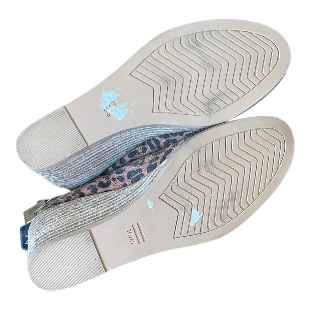 Toms Kallie Wedge 6 Brown‎ Bootie Leopard Suede Shoes - Image 4