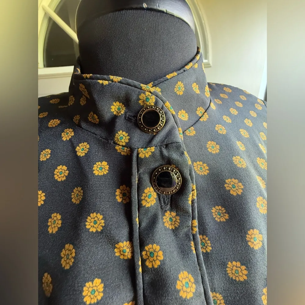 Vintage 80/90s Leslie Fay Collections tie waist printed shirt dress, size 10 - Image 6