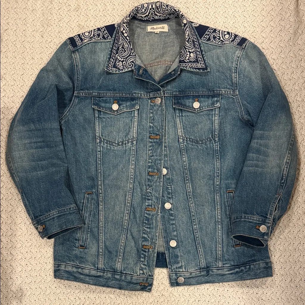 Madewell M Womens B Sides™ Oversized Jean Jacket: Bandana Edition - Image 5