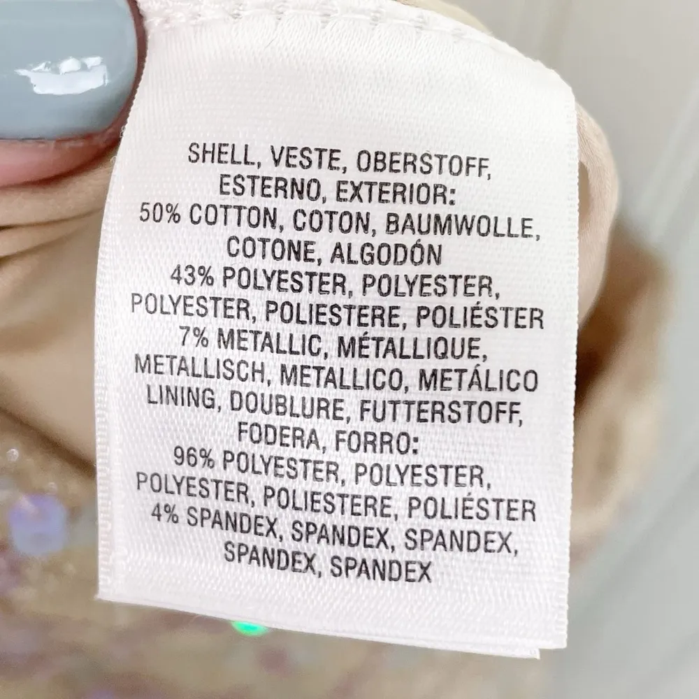 Anthropologie Ett Twa Showstopper Sequined Wide Leg Crop Pants Women's Size 0 - Image 9