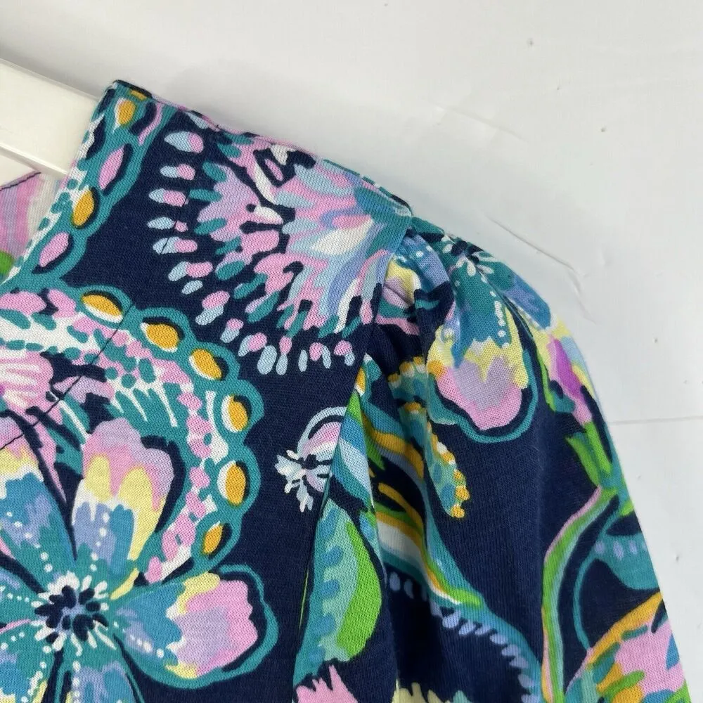 Lilly Pulitzer Size XS Diann Dress High Tide Navy She’s Got Sol Floral Women's - Image 5