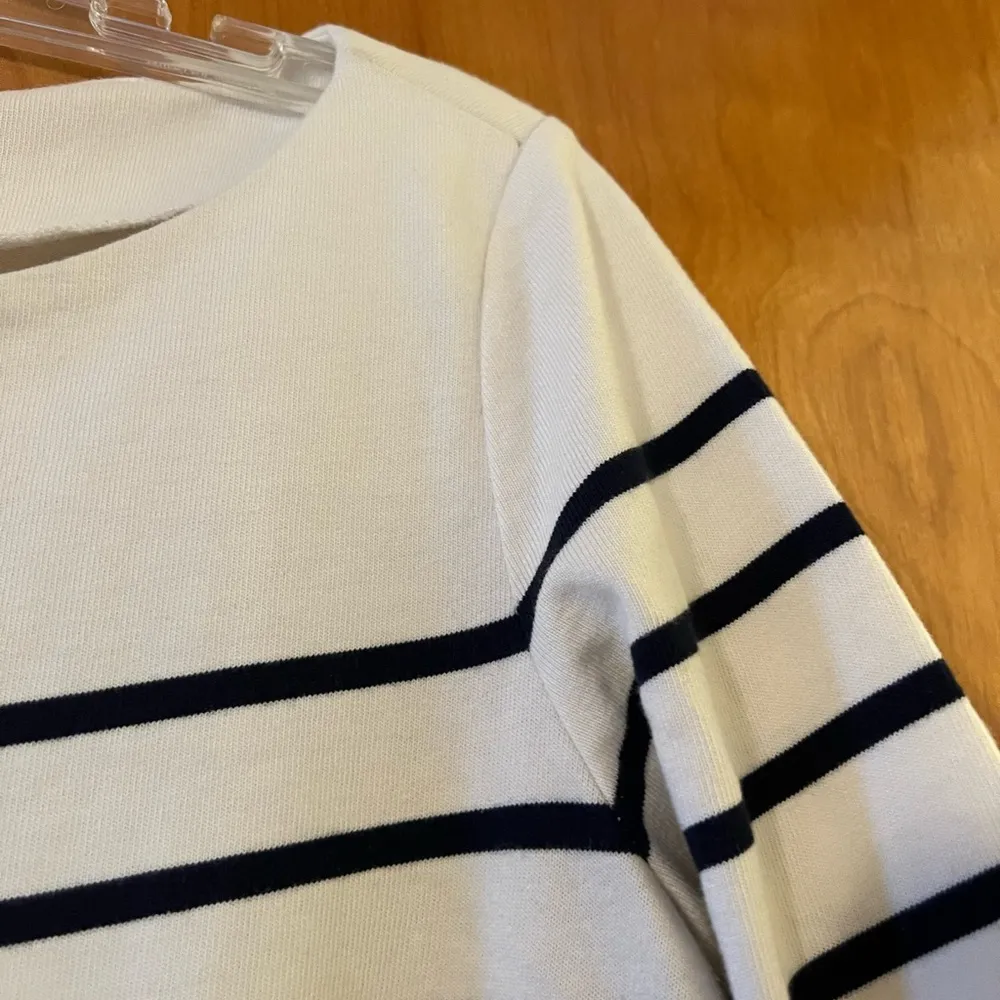 J. McLaughlin Bateau Horizontal Striped Dress Breton Style Shift Small - Image 3