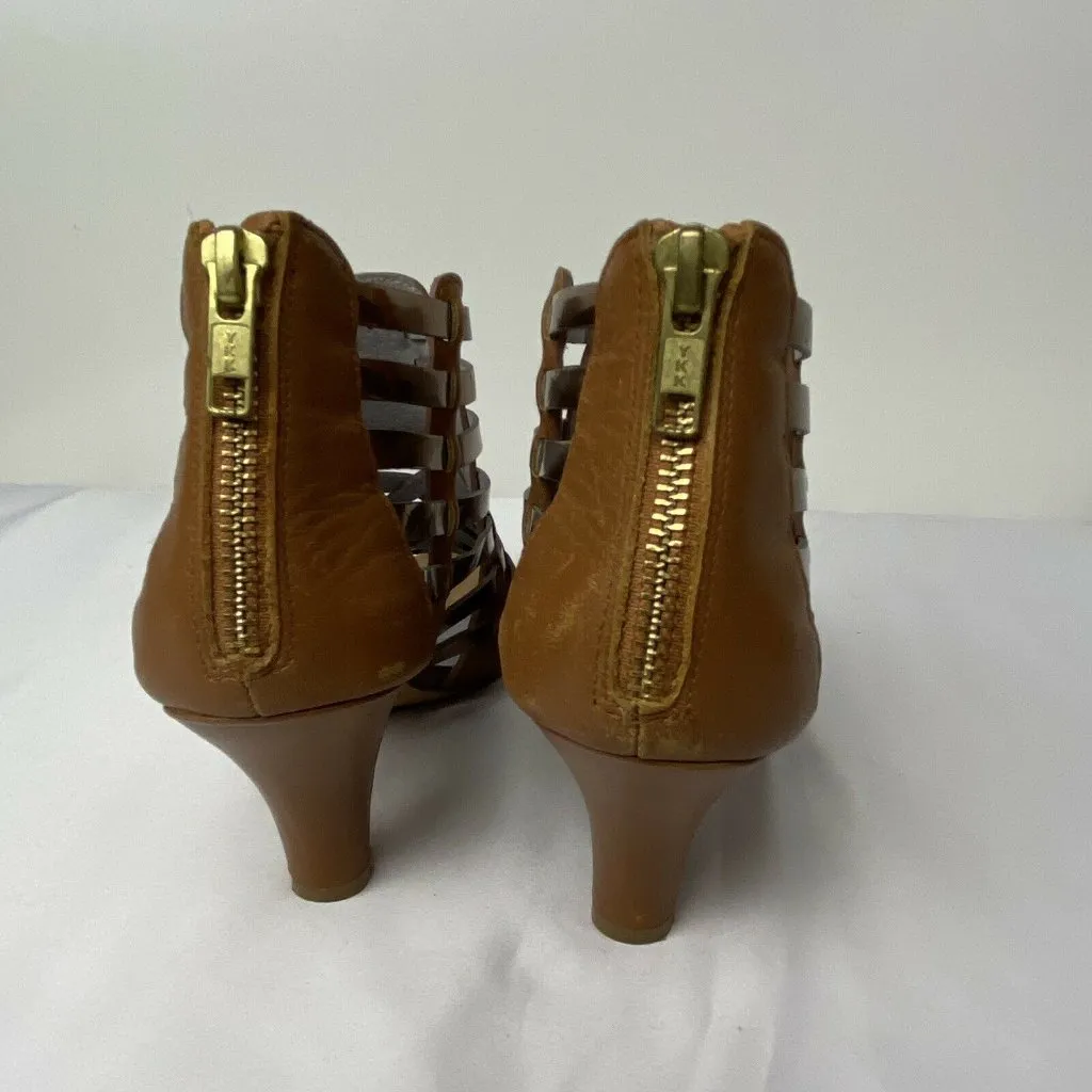 Johnston & Murphy Women's Tan and‎ Evie Caged High Heel Sandal Size 6.5 M - Image 3