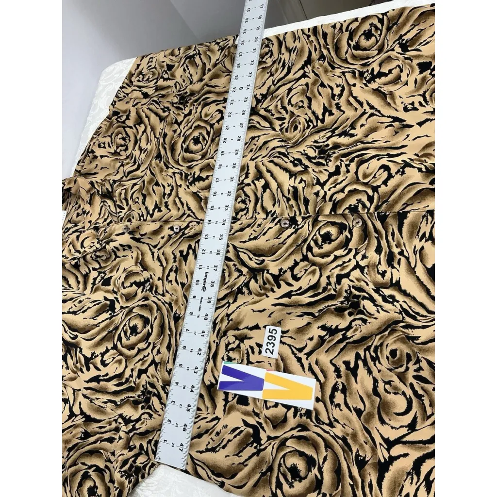 Womans Style Exchange 3X Brown Black Geometric Button Up Blouse - Image 4