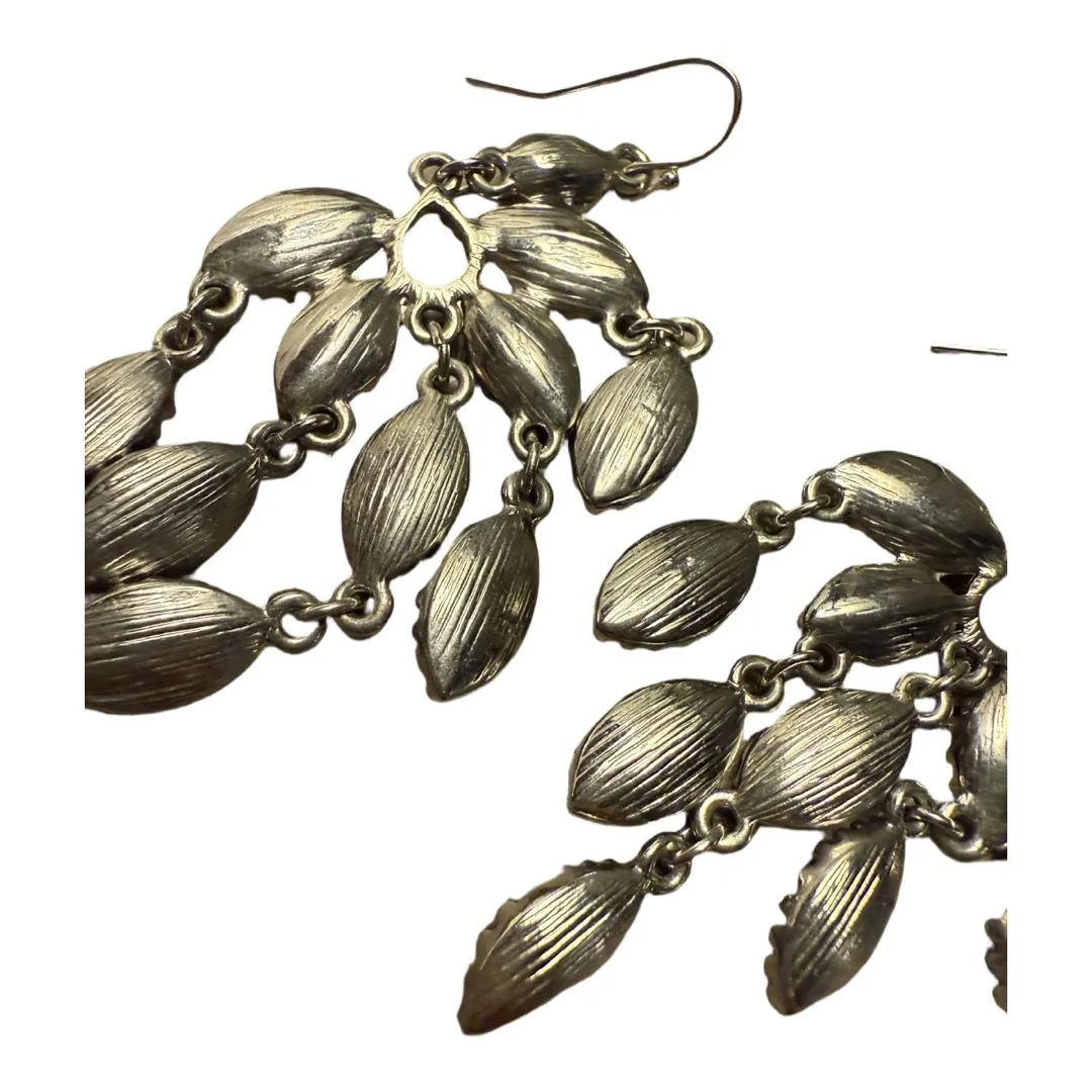 Tiered Purple Stone Dangle Drop Earrings Silver Hook Style Back Formal Boho - Image 4