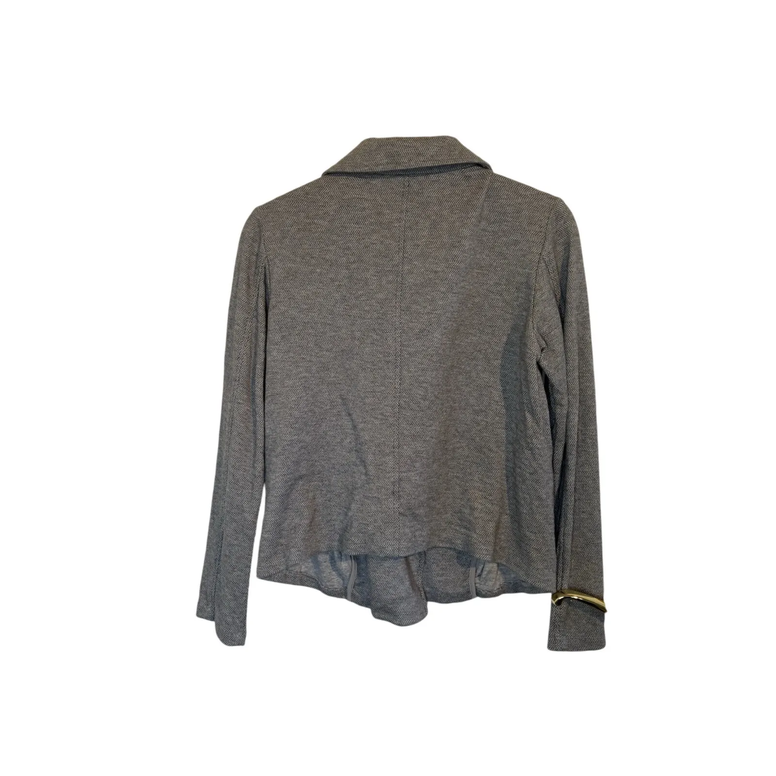 Eileen Fisher Organic Cotton Tweed Zip Moto Jacket Size XS Classic Contemporary - Image 2