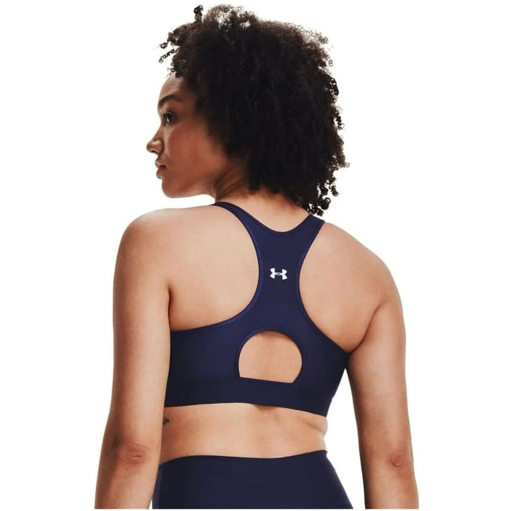 ✨Under Armour Women's Mid Keyhole Graphic Sz Large Navy Sports Bra✨ - Image 3
