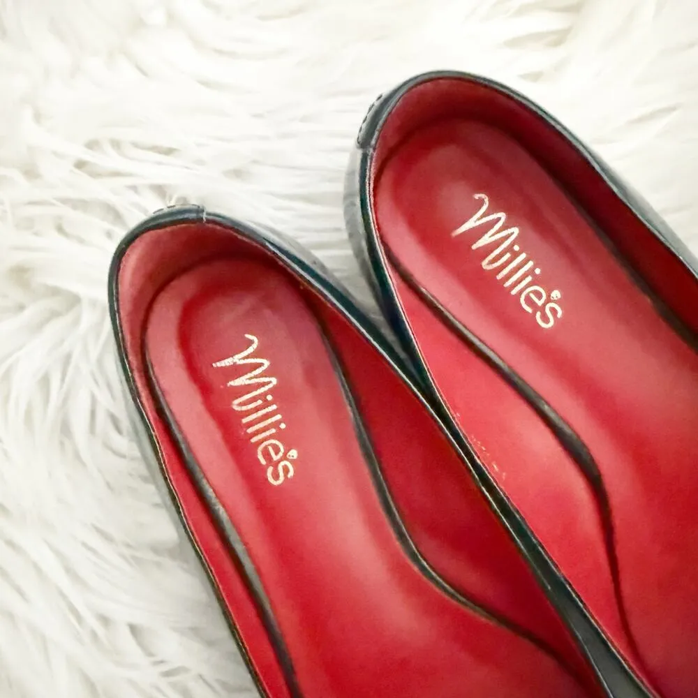 MILLIE'S | Navy Blue Patent Leather Loafer Slip - Image 2