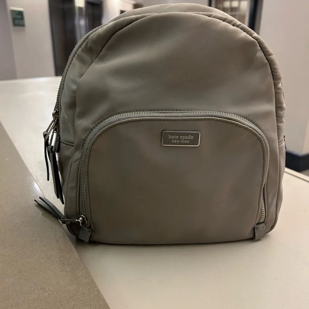 Kate Spade Light Gray Backpack - Image 6