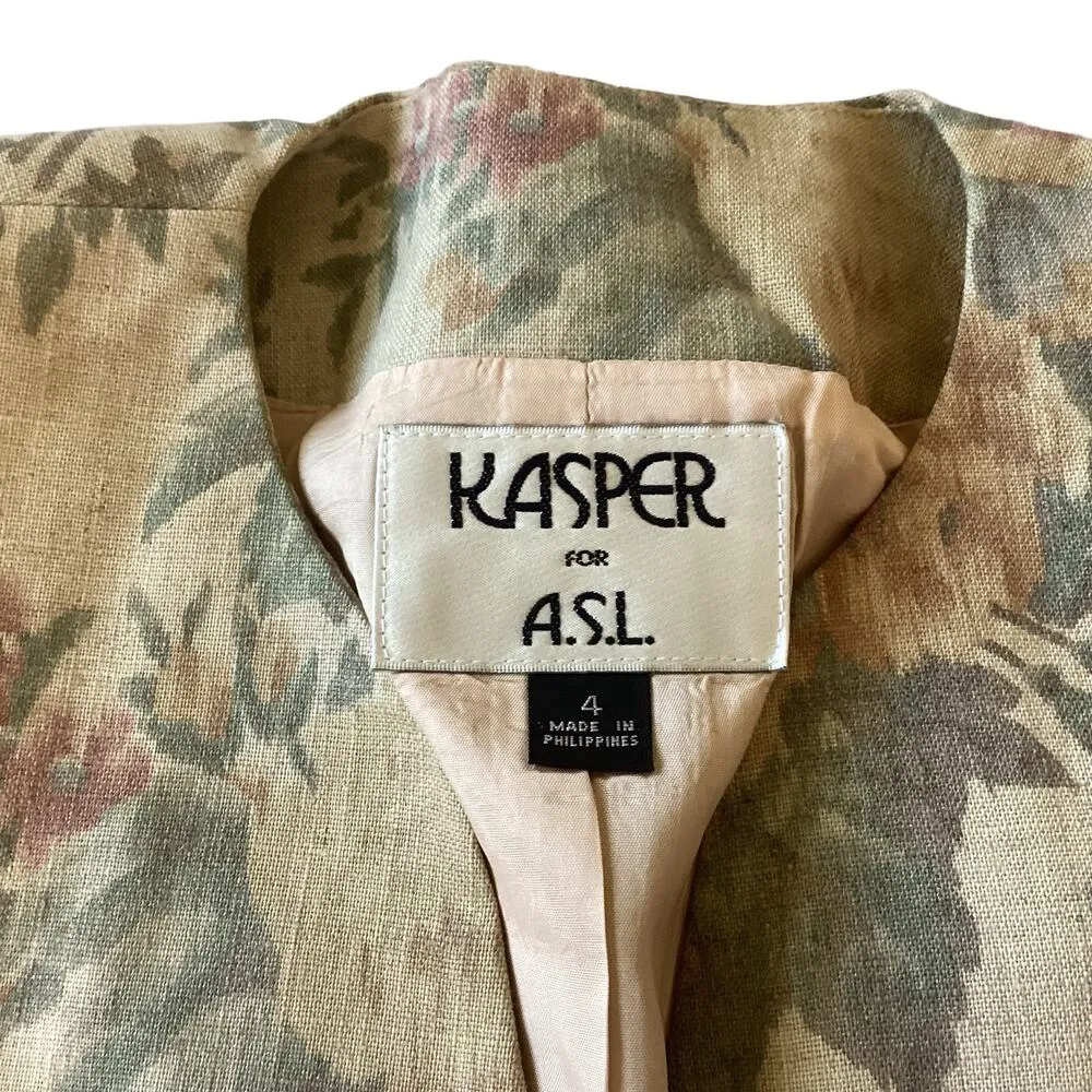 Kasper ASL Floral Tapestry Blazer - Image 4