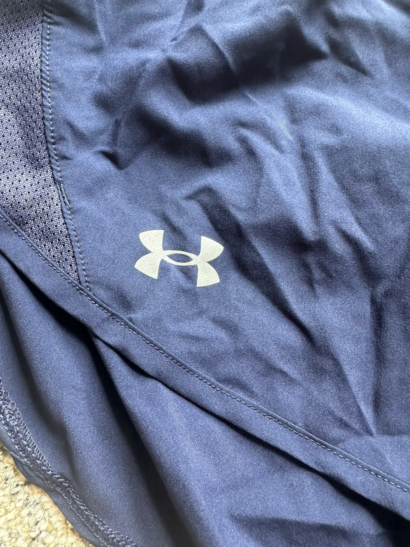Under Armour Navy Blue Athletic Shorts - Image 3