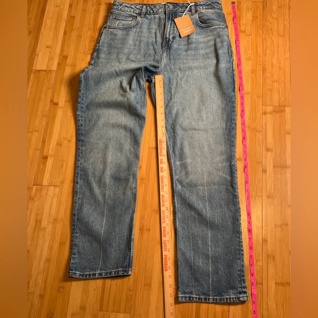 Reformation Women’s Liza Ultra High Rise Straight Jeans in Malta Wash Blue|Sz:31 - Image 5