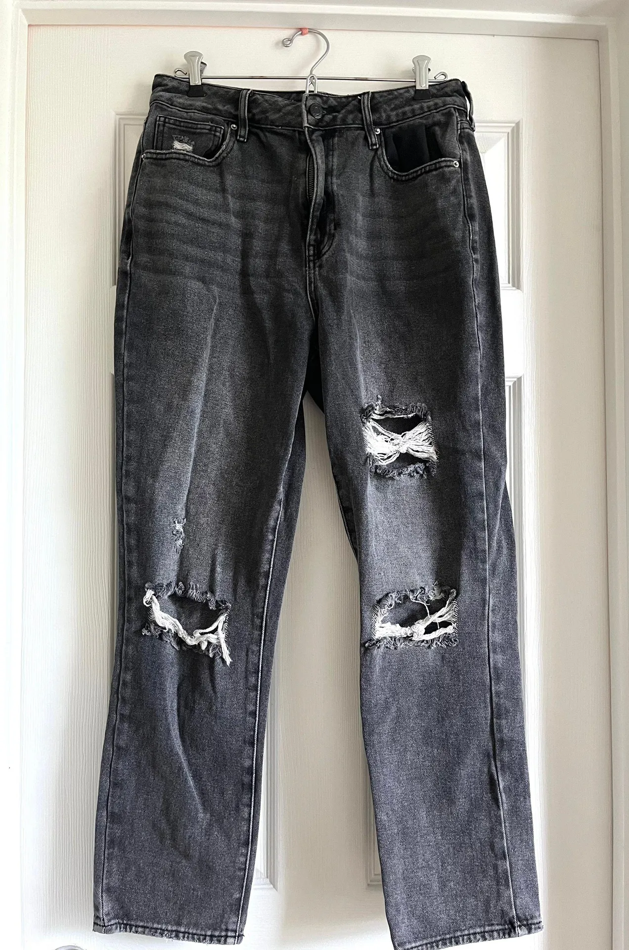 PacSun Faded Black Ripped Mom Jeans - Image 2