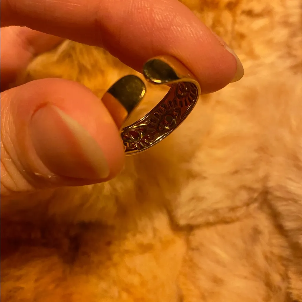 Gold and Blue Evil Eye Design Ring - Image 4