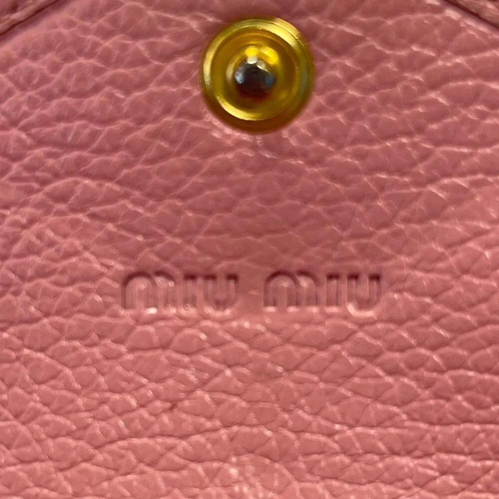 Miu Miu Pink Madras Leather Envelope-style Wallet Clutch - Preowned - Image 7