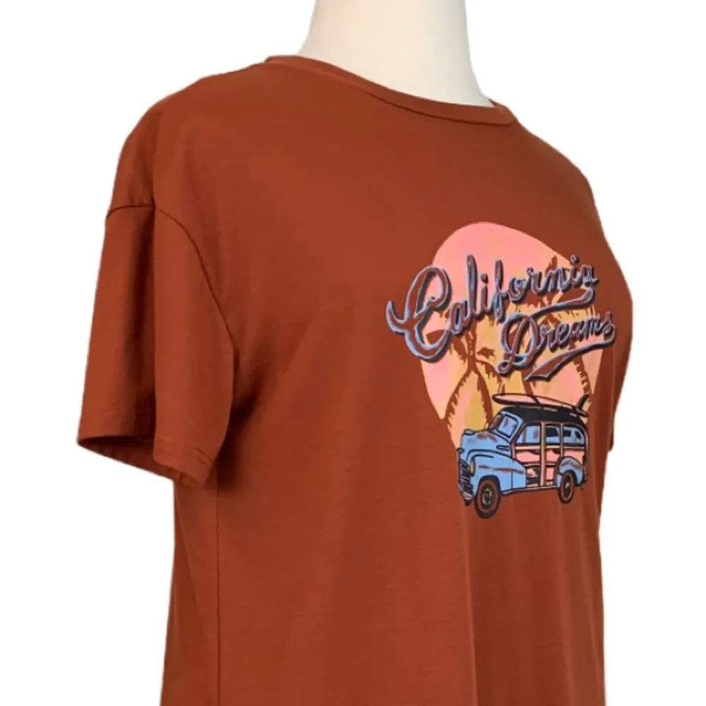 Shein Women's Dress California Dreams Graphic Tee Shirt Sleepwear Casual Size XL - Image 6