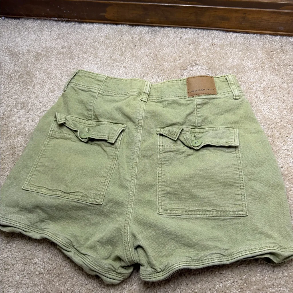 American Eagle Outfitters Olive Cargo Shorts - Image 2